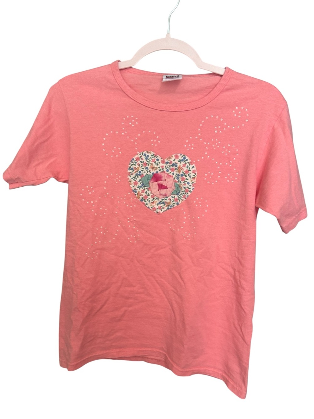 Anvil Pink Flower T-Shirt (S)